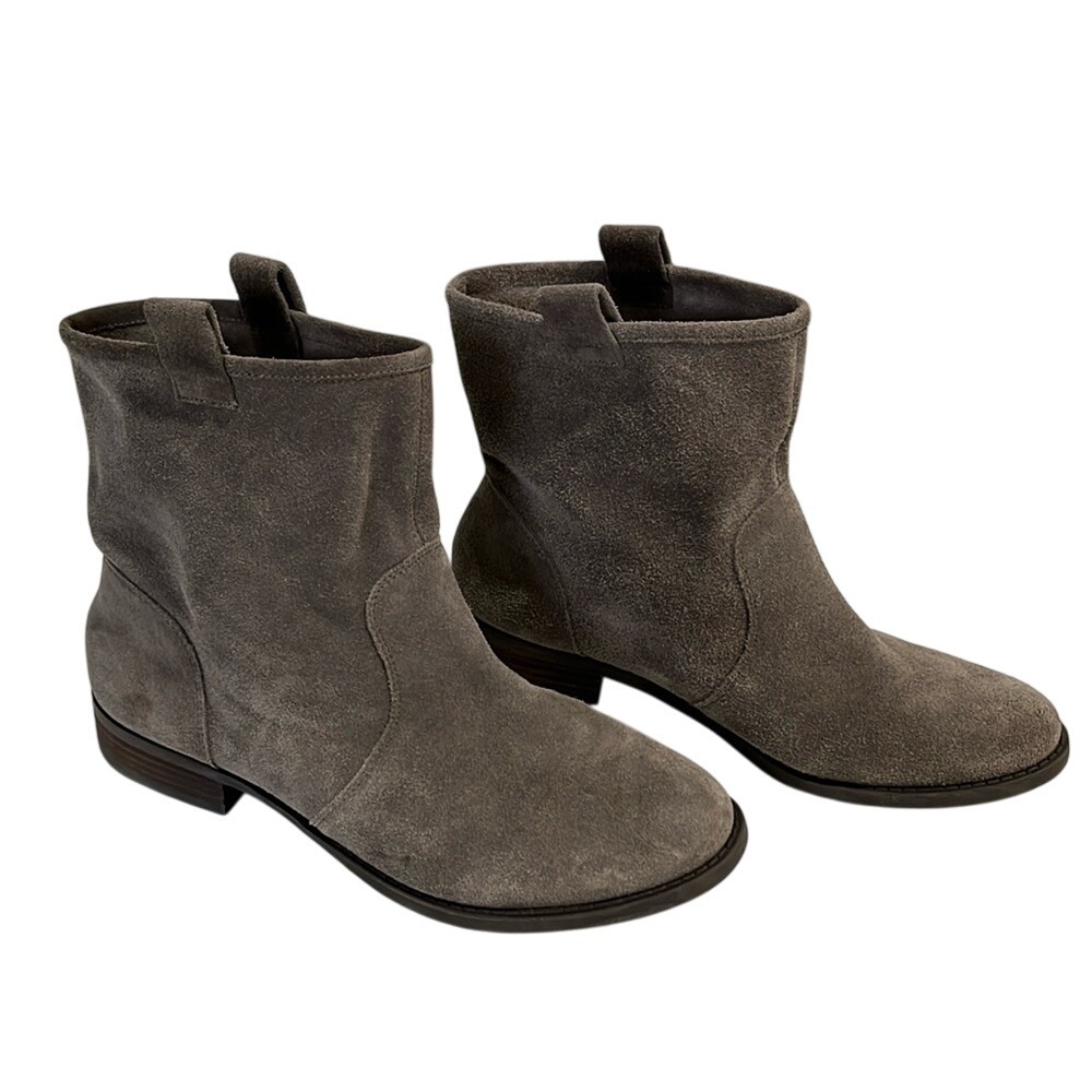 Sole Society Women's Gray‎ Suede Natasha Pull On Boots Sz 8.5 Casual Fall Office